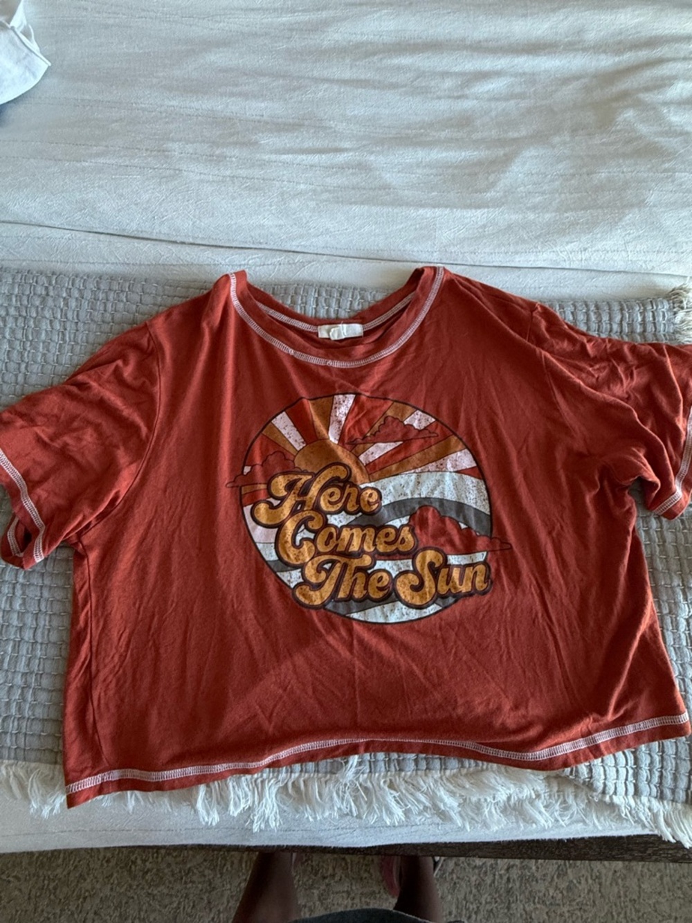 Rust Graphic 'Here Comes The Sun' Tee